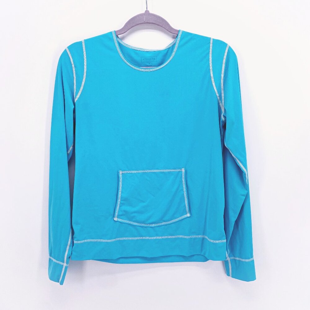 Athleta Turquoise Long-Sleeve Swim Shirt